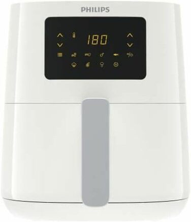 Мультипіч Philips Essentiale Compact Digital HD9252/00, безмасляна фритюрниця, 0,8 кг, технологія Rapid Air, 7 передоплат, білий