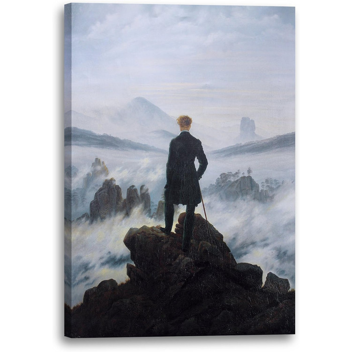 Друковані картини Полотно (40x60 см) Каспар Давид Фрідріх - Мандрівник над морем туману 40x60 см