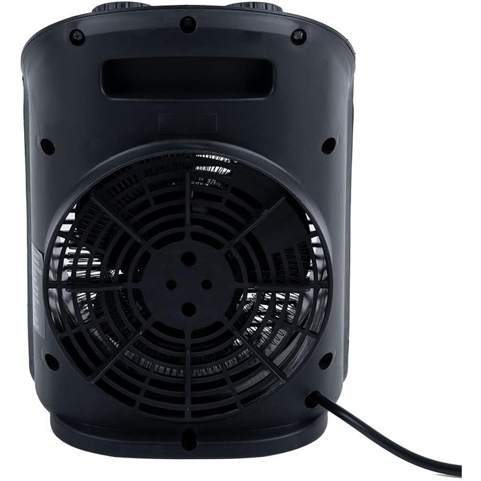 Чорний вентилятор-обігрівач HOTserie потужністю 2000 Вт з функцією обігріву та охолодження