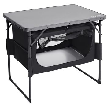 Портальний розкладний кемпінговий стіл з місцем для зберігання, розкладний обідній стіл, міні-садовий стіл, надлегкий для кемпінгу, використання на вулиці, балкону, саду