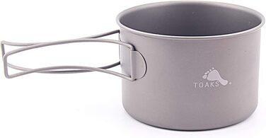 Титанова чаша TOAKS 550 мл, діаметр 118 мм або 103 мм з ручкою