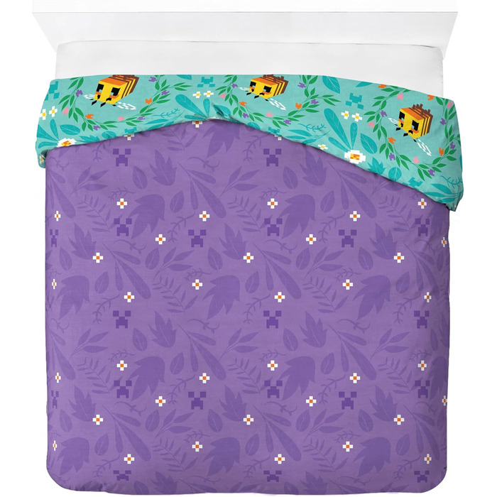 Постільна білизна Jay Franco Minecraft з квітковим візерунком - комплект постільної білизни для двох, включаючи наволочку 50 x 70