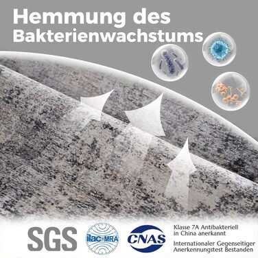 Килимок для дверей TOPICK, що миється, для приміщень і вулиці, сучасний абстрактний килим, тонкий антибактеріальний складний нековзний килимок для вхідних дверей, кухні, патіо, коридору, спальні, 90x150 см, сірий, абстрактний сірий, 90 x 150 см (прямокутн