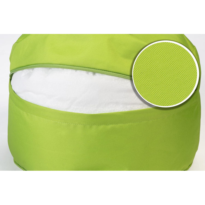 Крісло-мішок sunnypillow - Круглий табурет 25 x 45 см - Для використання в приміщенні та на вулиці - Круглий пуф зі знімним чохлом - Лавка, табурет, подушка для підлоги Крісло-мішок Puff - Зелений табурет 25 x 40 см Зелений