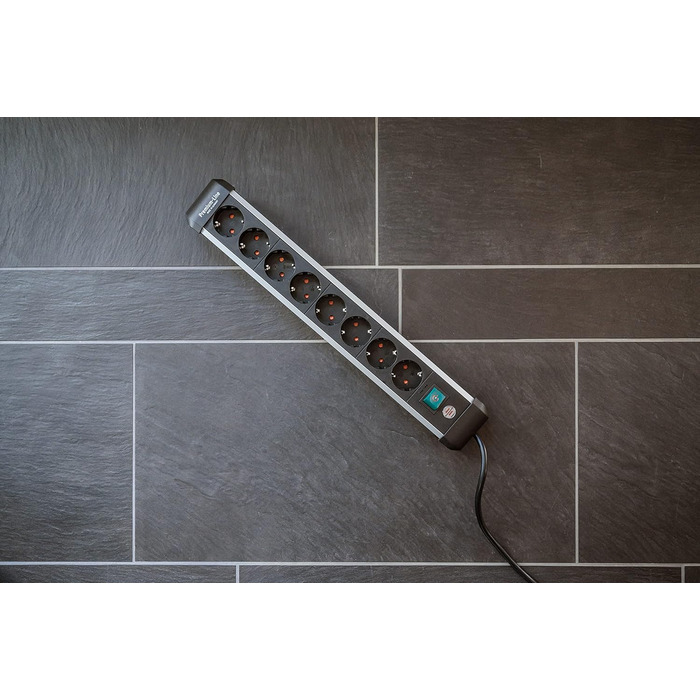 Розеткова планка Brennenstuhl Premium-Alu-Line 8-кратна/розеткова планка з високоякісного алюмінію (розетка на кілька розеток з ви