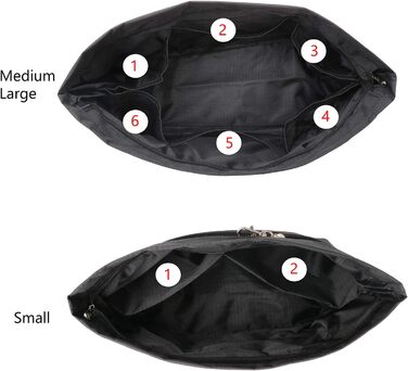 Завітайте до магазину BeringLoad MHPI Bag Сумка-сумка внутрішня, чорна, велика, з кишеньковим органайзером, акрил, чорна