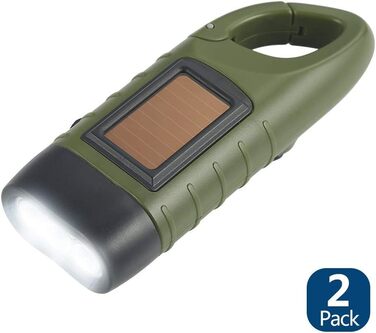 Ліхтарик Simpeak Crank, 2 комплекти сонячних ліхтариків зі світлодіодами, ручний ліхтарик із аварійним освітленням Dynamo з карабіном для кемпінгу на природі, скелелазіння, походу
