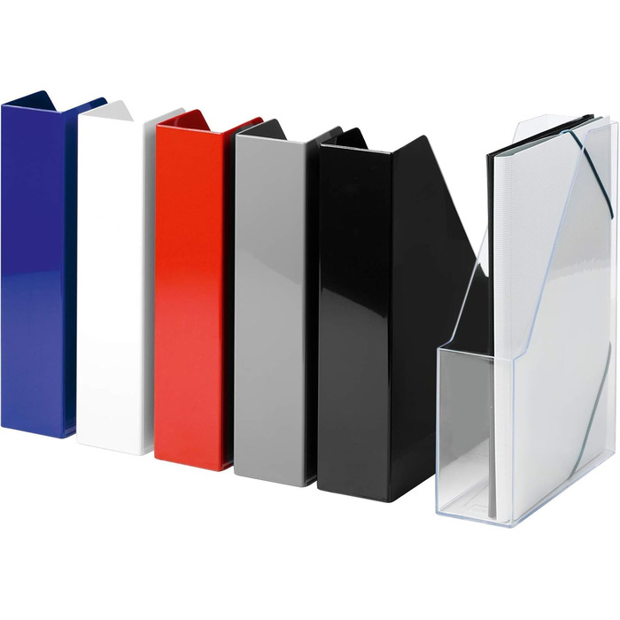 Настільний тримач для файлів HAN i-LINE 2 ПРЕДМЕТИ, елегантний, сучасний високоякісний настільний тримач для файлів зошитів, журналів та папок формату до DIN A4/C4, білий, 16501-12 (Білий, комплект з 4 предметів) комплект з 4 предметів білий