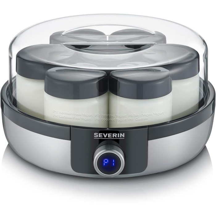 Йогуртниця SEVERIN JG 3521, чорна/срібляста