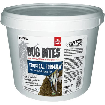 Корм для риб Fluval Bug Bites, з личинками комах, для тропічних риб, повільно тонучі гранули 1,4-1,6 мм, 1,7 кг