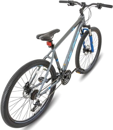 Гірський алюмінієвий велосипед Hiland, 21 передача, гідравлічні дискові гальма, амортизаційна вилка з блокуванням, колеса 27,5 дюймів, велосипед для чоловіків, дорослих та жінок, сіро-синій