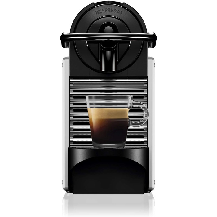 Кавова капсульна машина Nespresso De'Longhi EN 124.S Pixie Silver 1260 Вт 0,7 л Бічні панелі з перероблених капсул, сріблястий метал З бічними панелями з перероблених капсул Nespresso Single