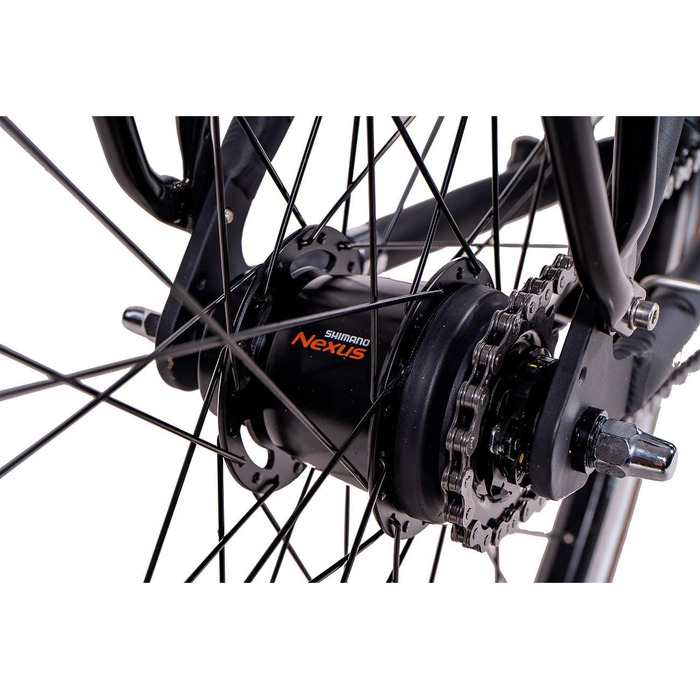 Жіночий міський велосипед Airtracks 28 дюймів Citybike LS CI.2820W Shimano Nexus 7-швидкісна втулка з динамо - матово-чорний. Розміри рами 45 см 50 см - Модель 2026 50 см (для зросту 165-180 см)