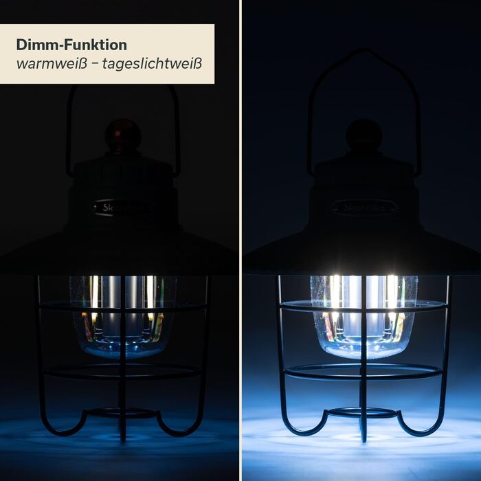 Світлодіодний кемпінговий ліхтар Skandika Soroya в ретро-стилі Регульований колір світла, з регульованою яскравістю, акумулятор 2000 мАг, 500 люмен Ідеально підходить для кемпінгу, саду, активного відпочинку на свіжому повітрі, зелений