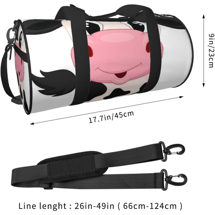 Дорожня сумка-мішок Весела корівка, спортивна сумка для чоловіків та жінок, сумка для подорожей та спорту