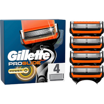 Леза для бритви Gillette ProGlide Power, 4 змінні леза для вологих бритв Men з 5-кратним лезом New 4 шт. и (1 упаковка)