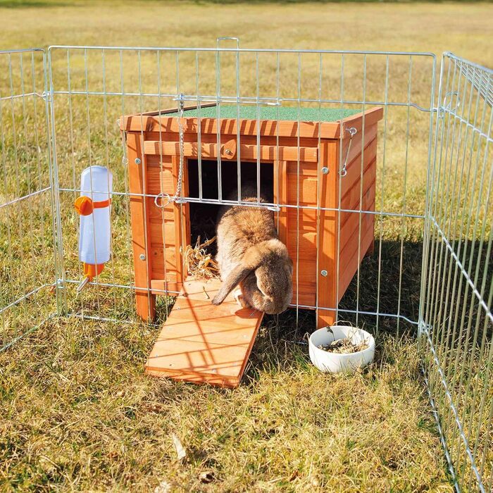 Будиночок для дрібних тварин Trixie 62391 natura, дверцята, що замикаються, складний дах, для собак, для використання на вулиці, 42 43 51 см, коричневий