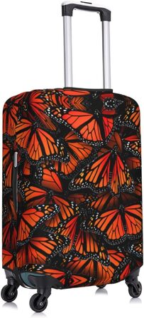 Чохол для валізи Метелики Монарх, міцний захист, підходить для багажу розміром 45.7-81.3 см, малий, Чорний