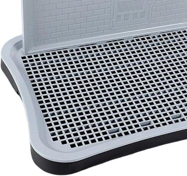 Туалет для цуценят, сітчастий туалет та килимок для дресирування зі стійками для собак-псів, виготовлені з міцного поліпропілену для дресирування, чорного кольору