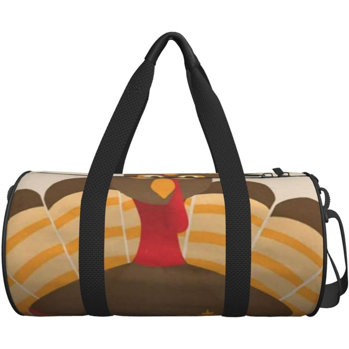 Дорожня сумка з дизайном Щасливого Дня Подяки (індичка з кленовим листям), спортивна сумка для чоловіків та жінок, сумка-мішок, спортивна дорожня сумка