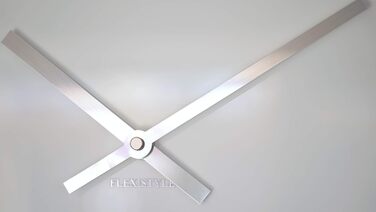 Настінний годинник FLEXISTYLE квадратний, 30 см, безшумний механізм, сучасний дизайн з акрилового скла та дзеркала, для вітальні та спальні (Білий)