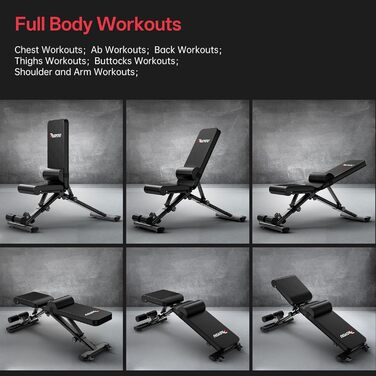 Регульована лава для штанги PASYOU з багатофункціональною тренувальною лавкою на 90 градусів, похила лава, швидко складана лава для жиму лежачи для домашнього використання, вантажопідйомність 400 кг, стійка для штанги