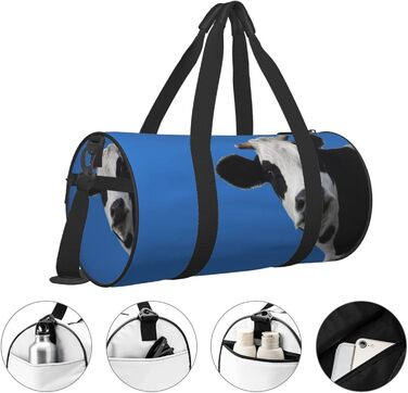 Спортивна сумка, дорожня сумка, сумка для подорожей, з принтом Веселка, сумка на нічліг, чорна, універсальний розмір