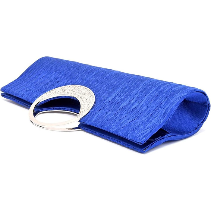 Клатч жіночий, сумочка-клатч, кристали, стрази, вечірня сумочка, гаманець, для нареченої, на весілля, вечірку, чорний, білий, срібний, королівський синій