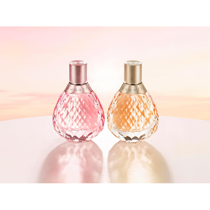 Жіночі парфуми bugatti Felicit Eau de Parfum 100 мл Квіткові жіночі парфуми з літніми нюансами бергамоту, троянди, макадамії, мускусу та сандалового дерева Жіноча парфумерна вода для жінок, квітковий та свіжий рожевий