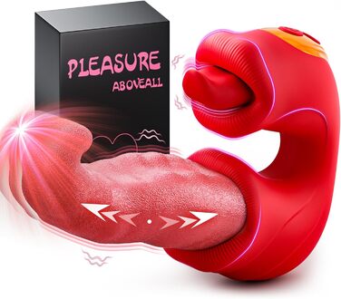 Вібратор Glanvoo, з стимуляцією язика та клітора, 10 режимів поштовхів, 10 режимів вібрації