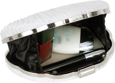 Жіноче клатч з блискітками Мушля, вечірня сумочка зі стразами та ланцюжком для весілля та святкової вечірки, білий