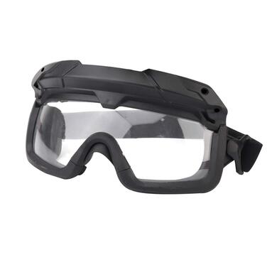 Шолом WLXW Fast Airsoft з 3D розділеними окулярами та тактичною маскою, два режими носіння (голова та шолом), підходить для пейнтбольної зброї, захисних окулярів для ігор на відкритому повітрі, чорного кольору