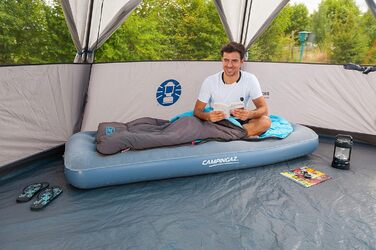 Надувне ліжко Campingaz Quickbed Single - Надувний матрац для внутрішнього/зовнішнього використання однієї особи, велюрове гостьове ліжко, комфортне односпальне ліжко, кемпінгове ліжко, піші прогулянки, трекінг, фестивалі, 188 x 74 x 19 см, макс. 148 кг