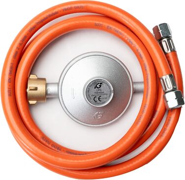 Газовий обігрівач Grafner XXL, 15 кВт, зі з&39єднувальним шлангом, регулятором тиску, турбовентилятором, п&39єзорозпалом, для стандартних газових балонів, генератором гарячого повітря, нагрівальною гарматою, газовим обігрівачем, будівельним обігрівачем, н