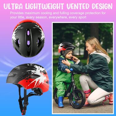 Дитячий велошолом RaMokey, велошолом з підсвічуванням для дітей Легкий дитячий шолом з регульованим циферблатом для дівчаток і хло
