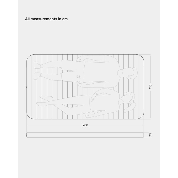 Самонадувальний надувний матрац преміум-класу - М&39який, зручний килимок для сну з м&39якою поверхнею та подвійним клапаном надування, килимок для сну для кемпінгу, подорожей або як гостьове ліжко, темно-синій - Подвійний M