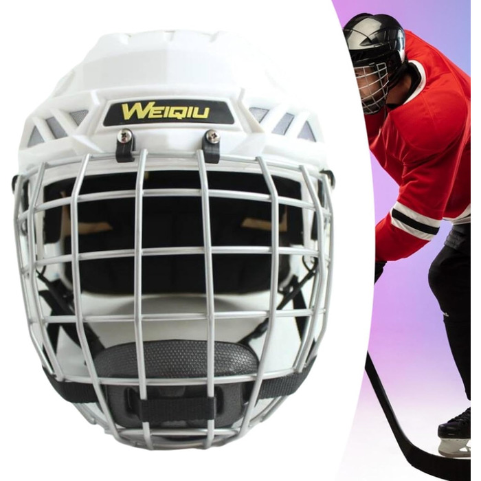 Хокейний шолом, воротарський шолом для хокею з ремінцем підборіддя, хокейний шолом, аксесуари для хокейних ігор, вправи для хокею на суходолі