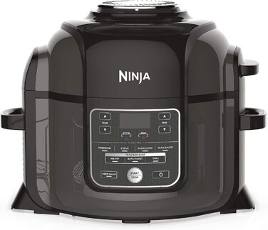 Мультикукер Ninja Foodi OP300EU з технологією TenderCrisp, чорний та сірий Набір антипригарних форм для випікання Foodi з керамічним покриттям (3 предмети), чорний 4380J300EUUK
