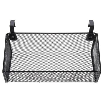 Металевий підвісний кошик для зберігання біля ліжка, міцний кошик для зберігання з гачками, економія місця для дому, школи та гуртожитку