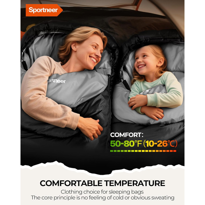 Спальний мішок для кемпінгу та походів, легкий портативний спальний мішок-ковдра для кемпінгу та походів, 220x80 см, чорний