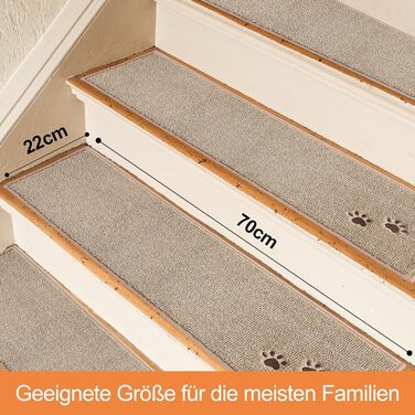 Килимки для сходів в приміщенні нековзні 15 шт. , килимок для сходів, що миється в машині Самоклеючий килимок для сходів для дітей