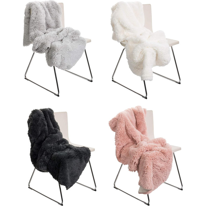 Килим Brandsseller зі штучної овчини 60x180 см XXL Пухнастий килим з високим ворсом із синтетичних волокон Мякий, теплий декоративний чохол для підлоги, дивана, крісла та ліжка Можна прати Для використання в приміщенні та на вулиці Сірий 60 x 180 см (Прям