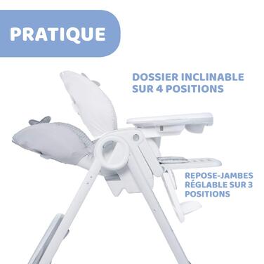 Дитячий стільчик для годування від народження до 3 років (15 кг), регульований стільчик з 4 колесами, функцією нахилу та компактни