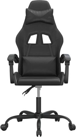 Поворотне ігрове крісло, чорна штучна шкіра, модель 349551
