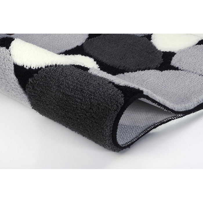 Килимок для ванної Kleine Wolke Stone, 60 x 100 см, чорний 60 x 100 см (прямокутний) Чорний