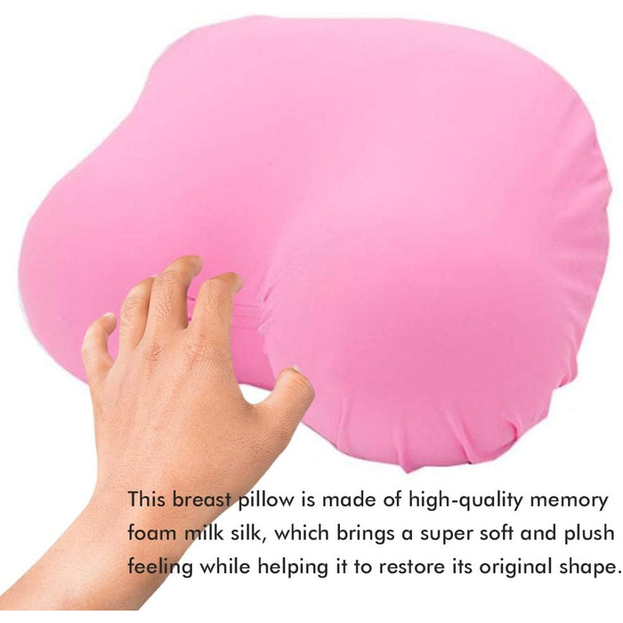 Подушка для грудей з піни з ефектом пам&39яті, подушка для шиї з повільним відскоком, м&39яка подушка для підтримки спини, подушка для шиї в спальні для чоловіків та жінок, (червоне вино)