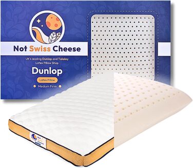 НОВИНКА, ОНОВЛЕННЯ 2025 РОКУ. Подушка Dunlop зі 100 латексу середньої жорсткості, 27,5 x 15,7 x 5,6 дюймів Розмір queen-size ортопедична подушка для підтримки шиї для тих, хто спить на боці, щоб полегшити біль у шиї Служить понад 10 років. Розмір queen-si