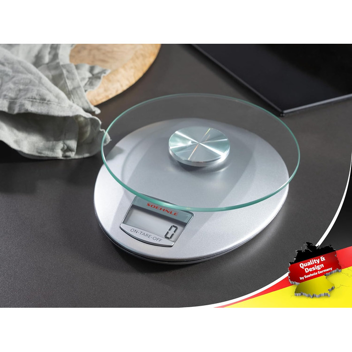 Кухонні ваги Soehnle Roma місткістю 5 кг та точністю зважування 1 г, цифрові кухонні ваги з практичною функцією додаткового зважув