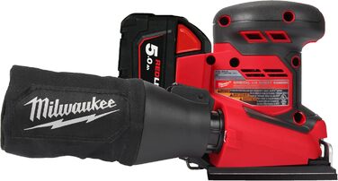 Акумуляторна ексцентрикова шліфувальна машина Milwaukee M18 BQSS-502B з універсальним кріпленням на липучці, 4933479967, 18В