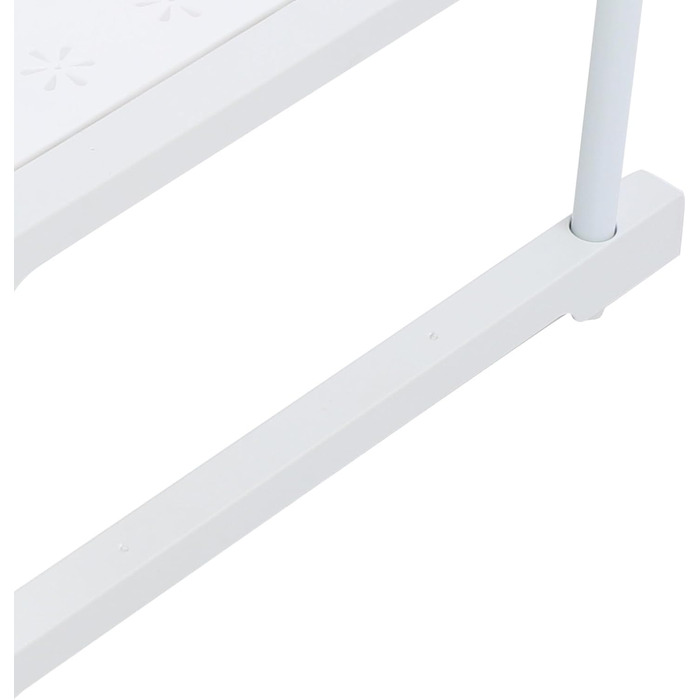 Органайзер для гардеробу, полиця для шафи, розширюване місце для зберігання зі сталевим каркасом, регульована полиця для кухонної шафи для дому, спальні, ванної кімнати (довжина 2738 см)